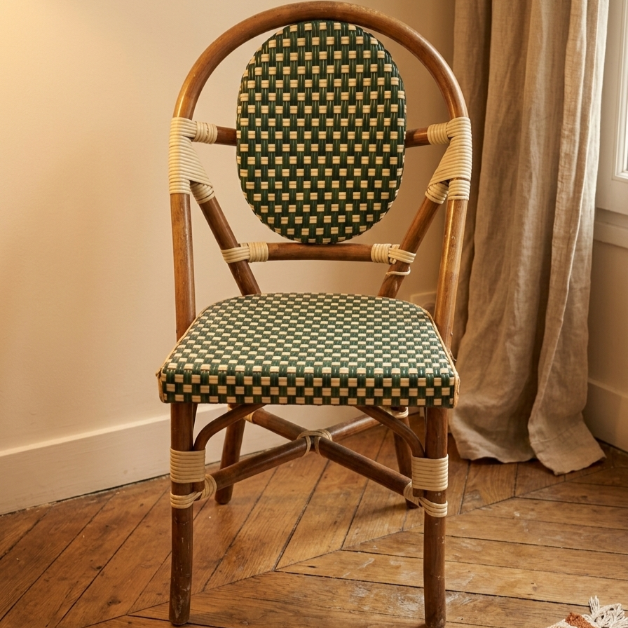 Chaise de bistrot verte