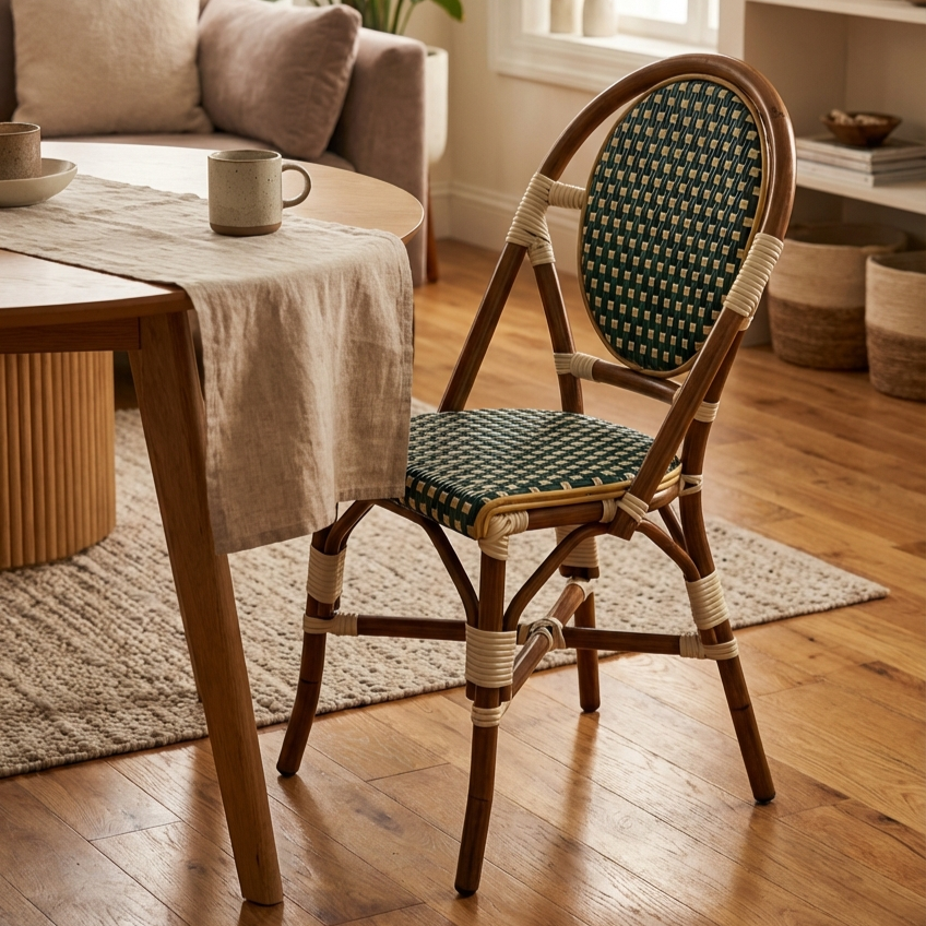 Chaise de bistrot verte