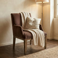 Fauteuil en velours robin des bois taupe