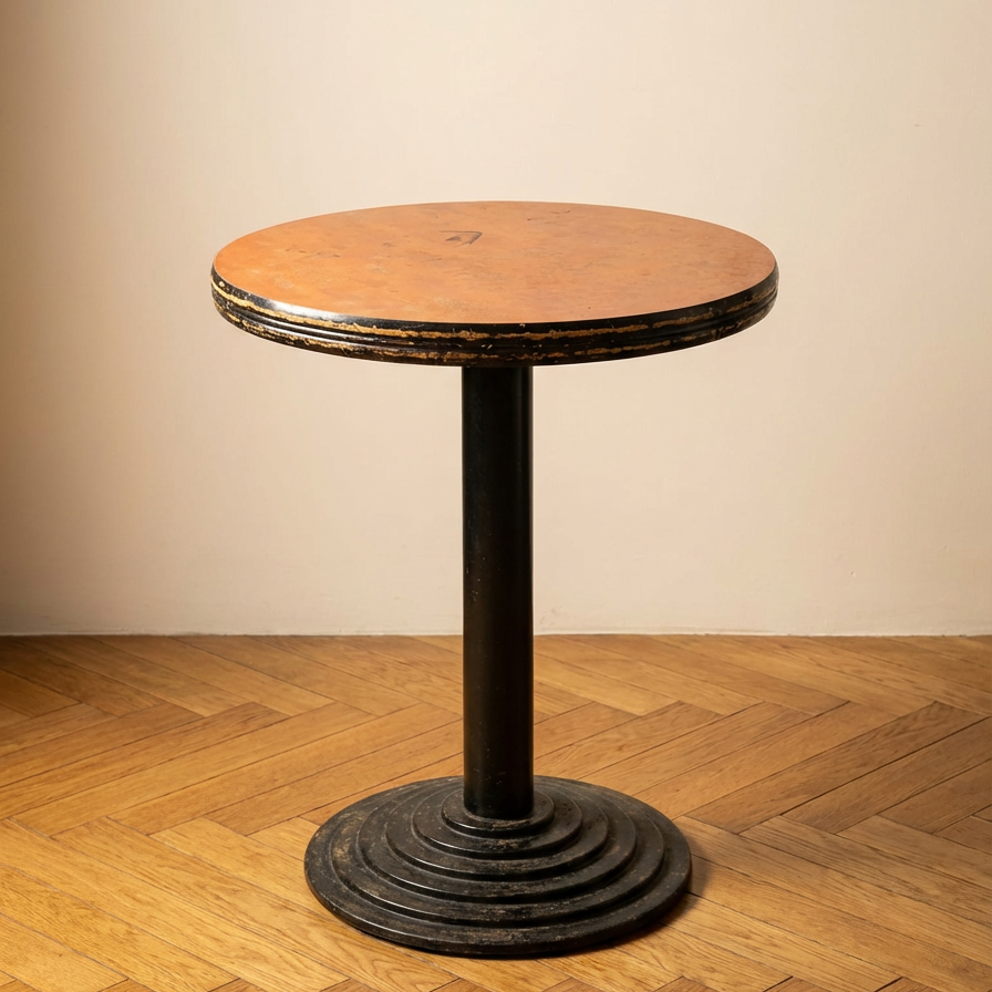 Table de bistrot parisien plateau en bois