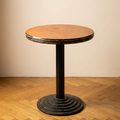 Table de bistrot parisien plateau en bois