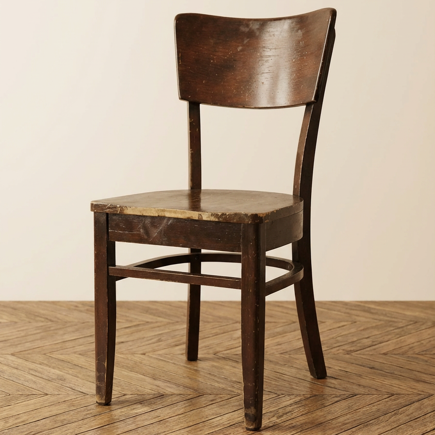 Chaise de bistrot en bois massif