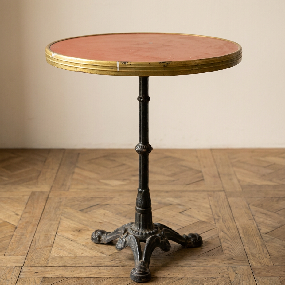 table de bistrot parisien pied en fonte